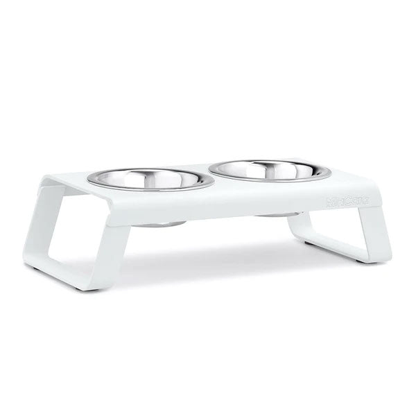 Stylish dog feeder Miacara desco with stainless steel pet bowls