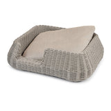 Miacara mio outdoor dog bed in grey color with washable pillow inside.