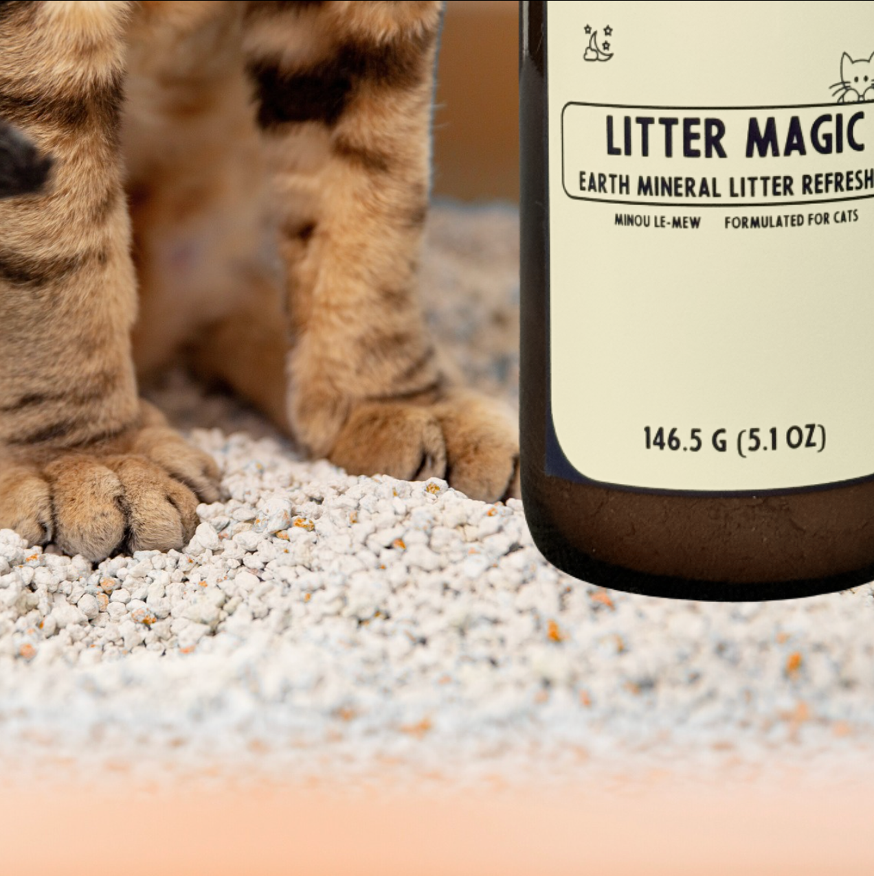 Litter Magic | Luxury Cat Litter Refresher with Natural Earth Minerals by Minou Le-Mew