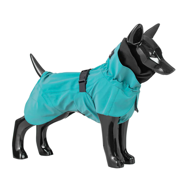 Paikka Dog Raincoat With Wool Lining in Emerald