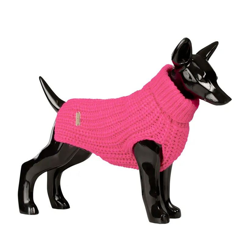 Paikka knit dog sweater in pink color