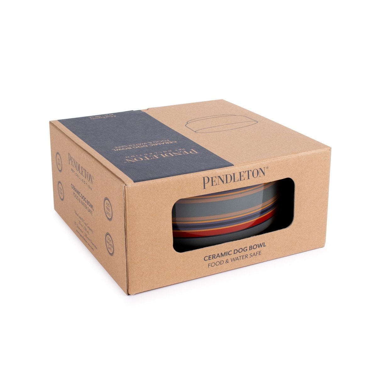 Pendleton Ceramic Pet Bowl For Food & Water