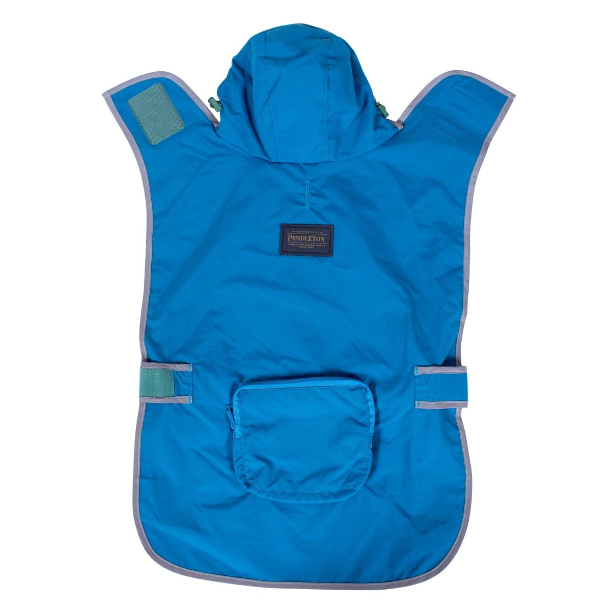 Pendleton dog raincoat is blue and waterproof