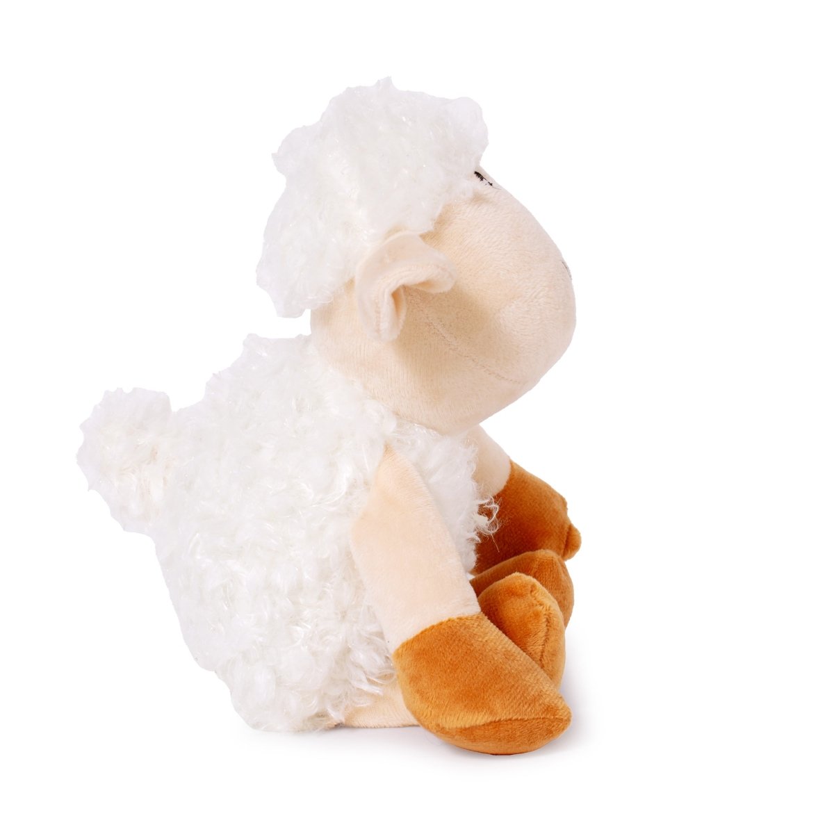 Pendleton fluffy lamb dog toy, side view