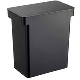 Black plastic dog food container storage