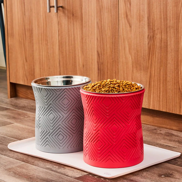 Santa Fe Modern Elevated Dog Bowl With Non-Slip Pads