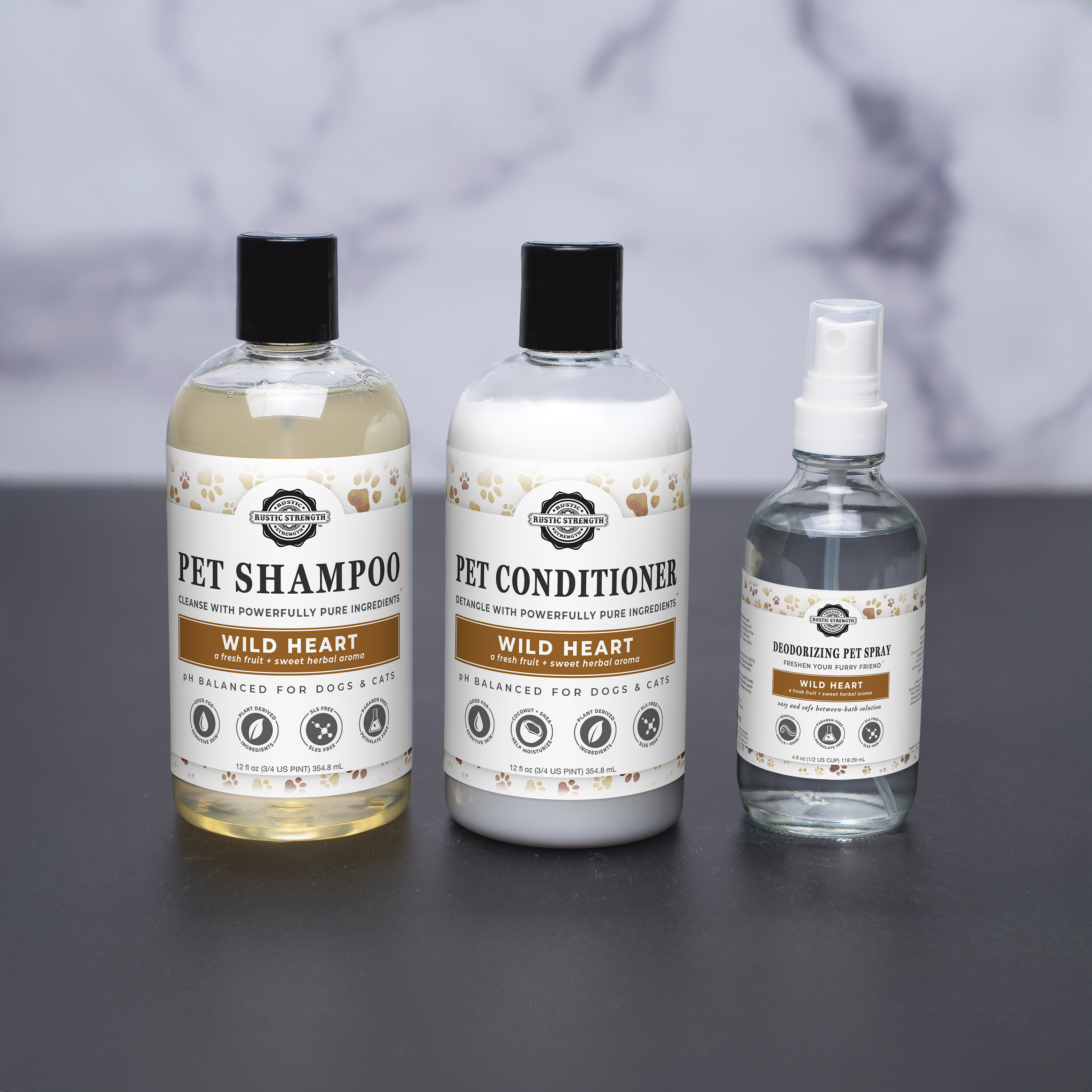 Non-Irritating, Non-Toxic Pet Shampoo, Conditioner & Spray | Scented
