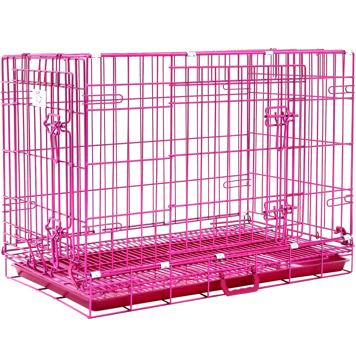 Collapsible Pink Dog Crate Small to XL Size Up to 42"