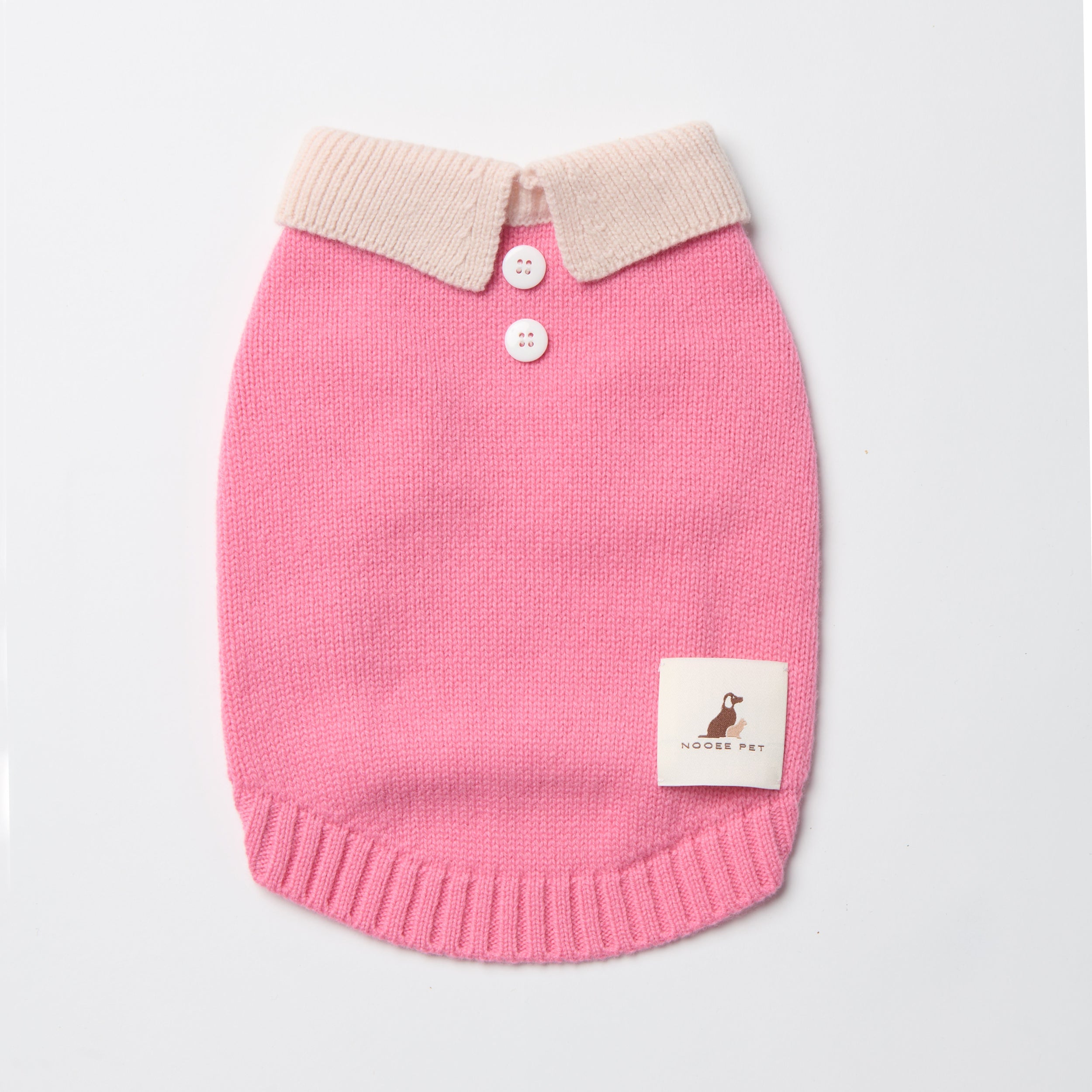 Nooee Small Polo Wool Sweater For Cats & Dogs | 100% Wool Knit