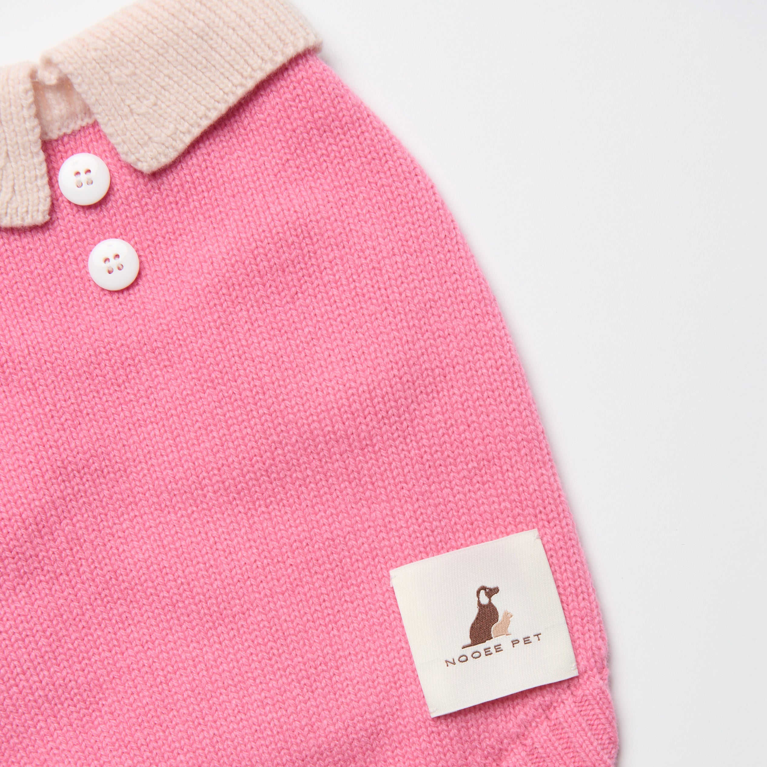 Nooee Small Polo Wool Sweater For Cats & Dogs | 100% Wool Knit