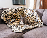 Cat Blanket Faux Fur Cheetah Print