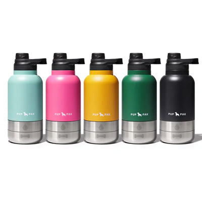 Pup pak BPA free dog water bottles in colors