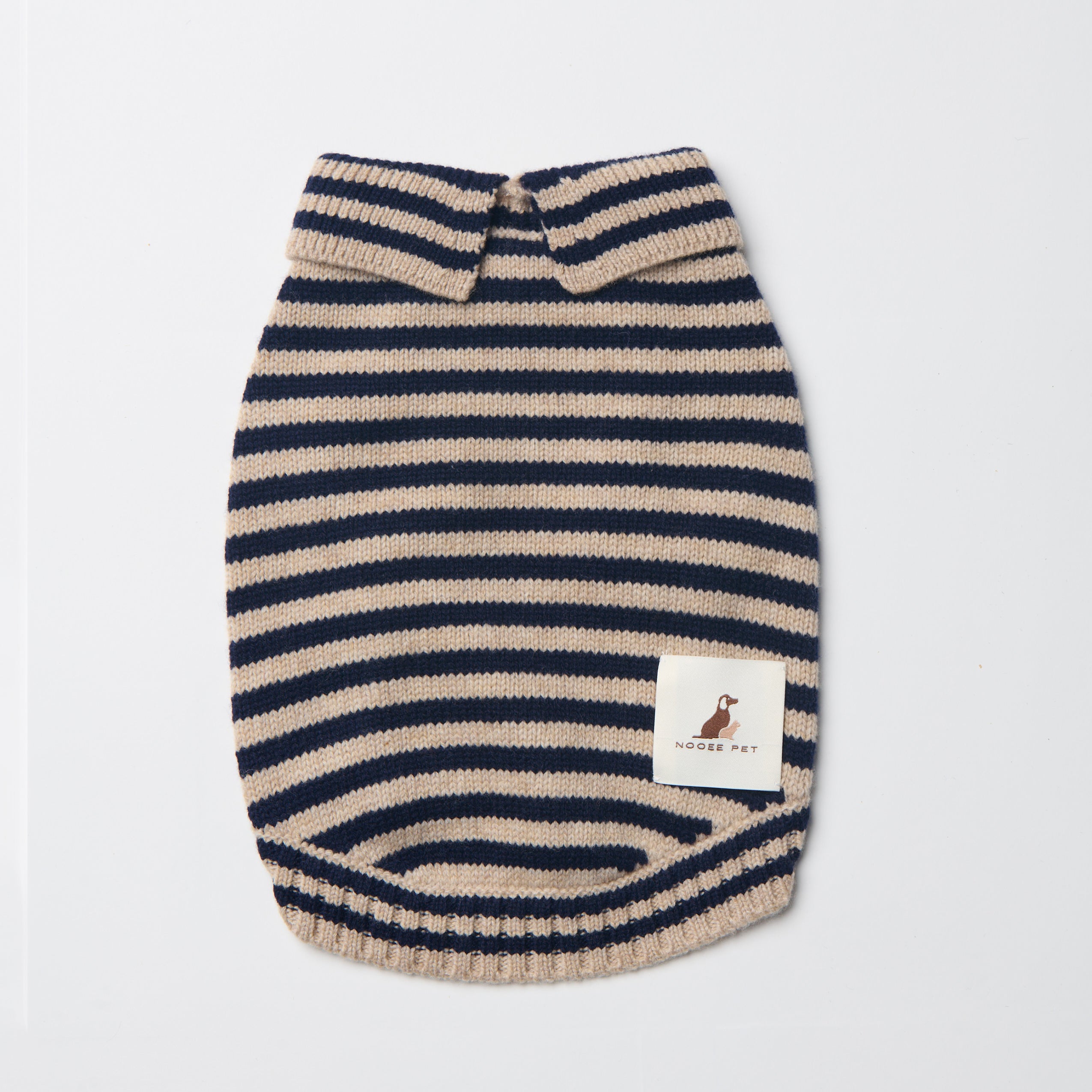 Nooee Small Polo Wool Sweater For Cats & Dogs | 100% Wool Knit