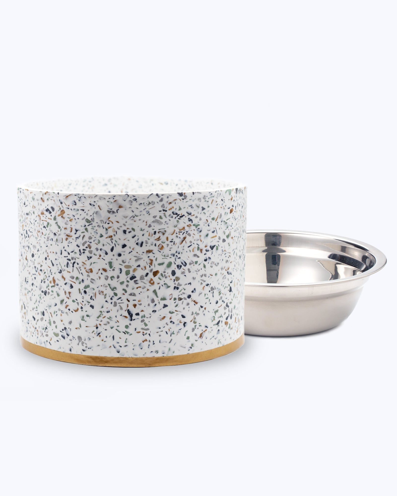 Terrazzo Modern Elevated Dog Bowl