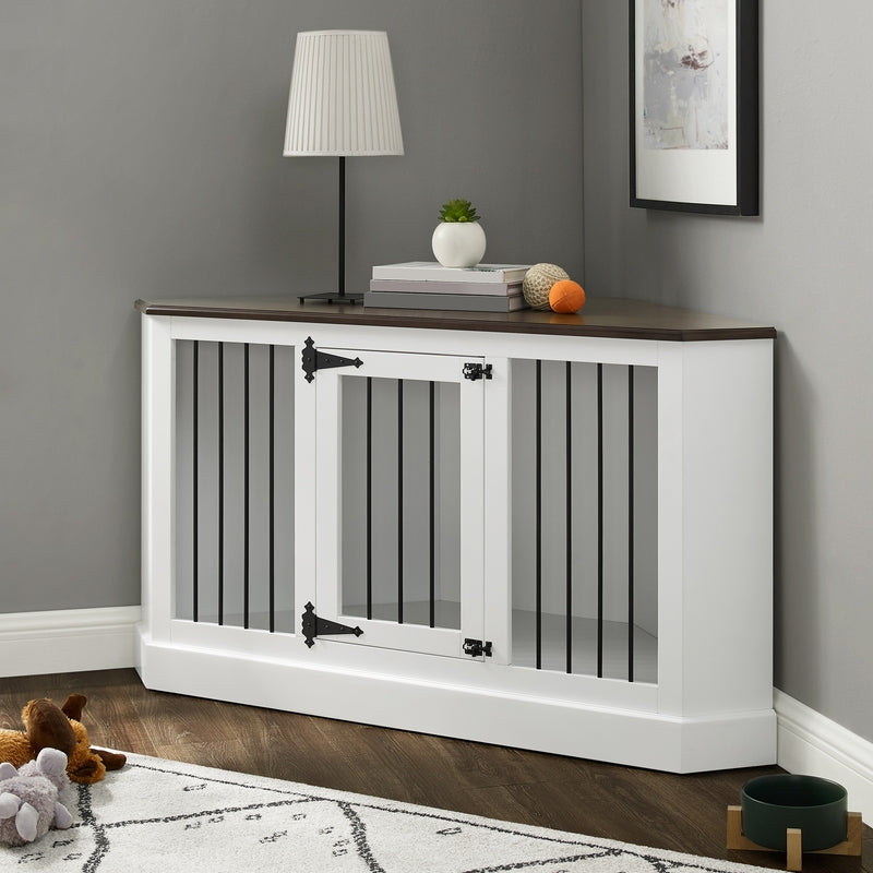 Winslow corner credenza small dog crate furniture