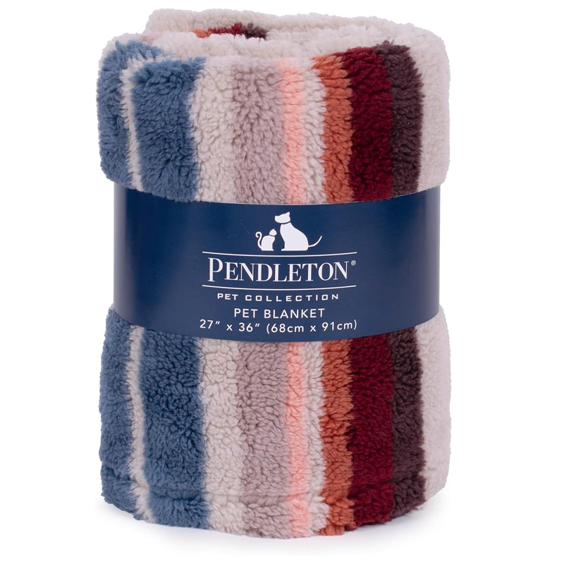 Pendleton Berber Pet Throw Blanket Serape Rosewood For Cats And Dogs