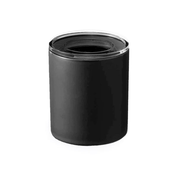 Yamazaki black ceramic dog treat jar