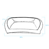 Bolster dog bed size chart