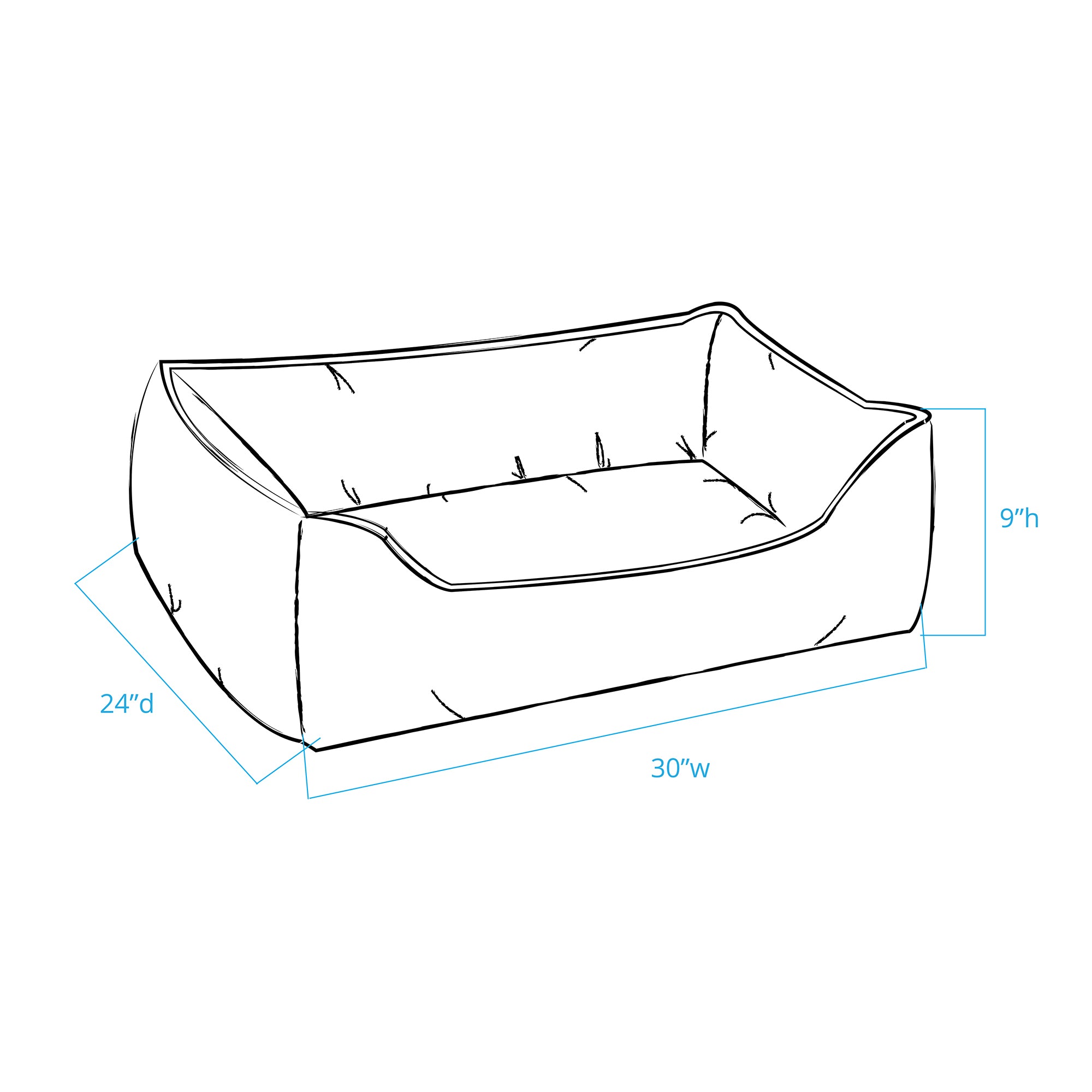 Bolster dog bed sizing