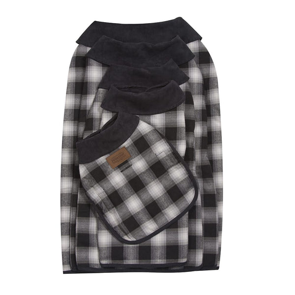 Charcoal Ombre Plaid Dog Coat by Pendleton