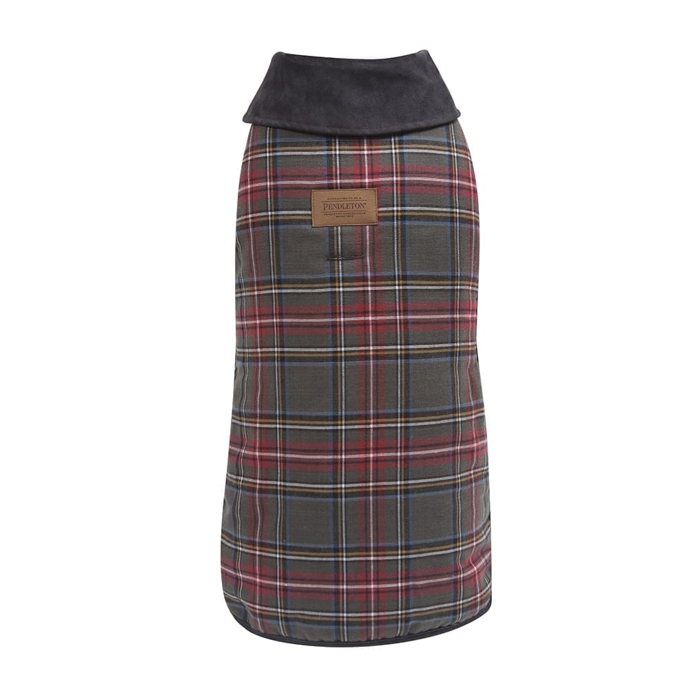 Pendleton Grey Stewart Tartan Plaid Dog Coat