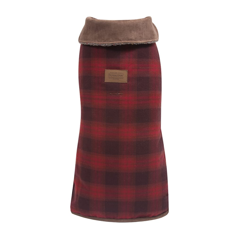 Pendleton Red Ombre Plaid Dog Coat