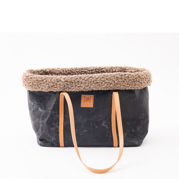 Designer dog carrier bag in wool