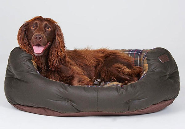 Barbour quilted dog bed is high quality and chic
