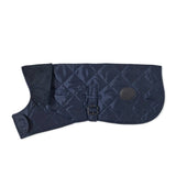 Luxury dog coat by Barbour in navy color