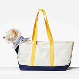 Painter’s wife small dog carrier white canvas dog tote