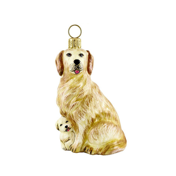 Golden Retriever Mother With Puppy Ornament