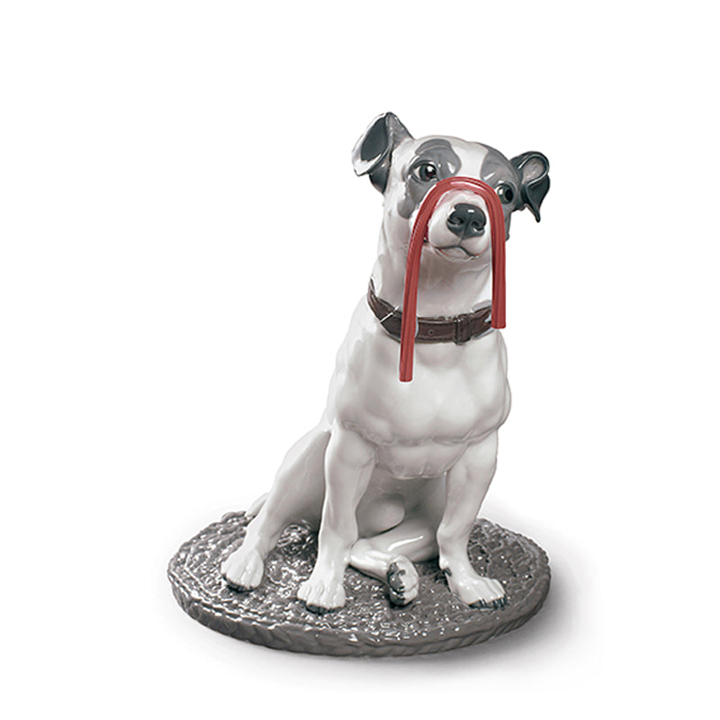 Lladro Jack Russell with Licorice Porcelain Dog Figurine