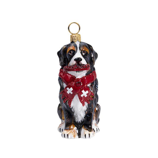 Bernese Mountain Dog with Frisbee Ornament