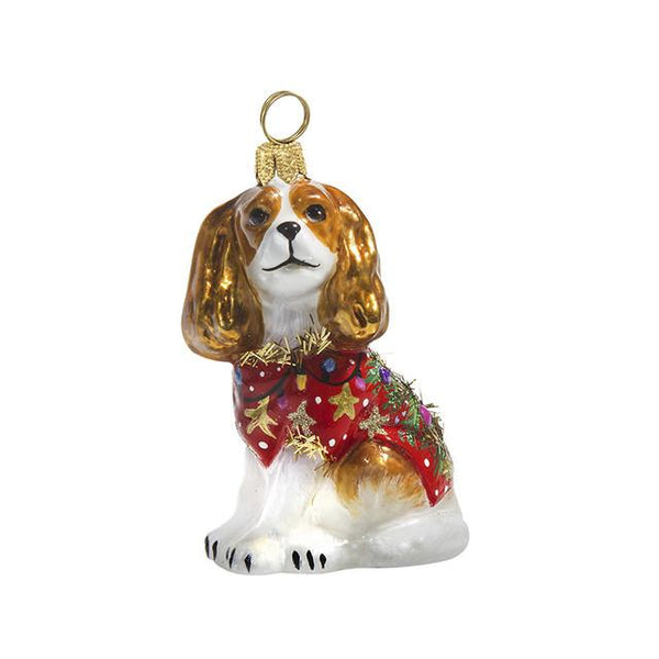 Cavalier King Ornament in Ugly Christmas Sweater from Joy To the World.