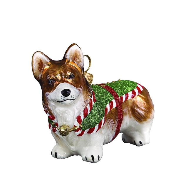 Joy To The World Corgi Ornament Santa's Little Yelper