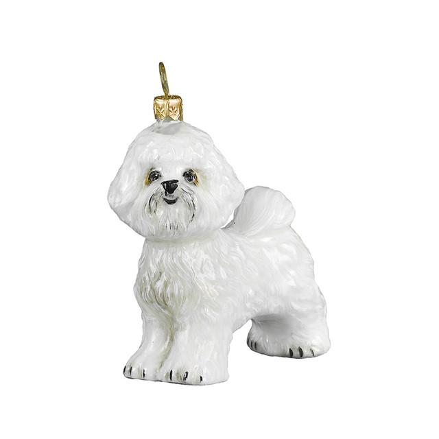 Bichon Frise Luxury Glass Ornament