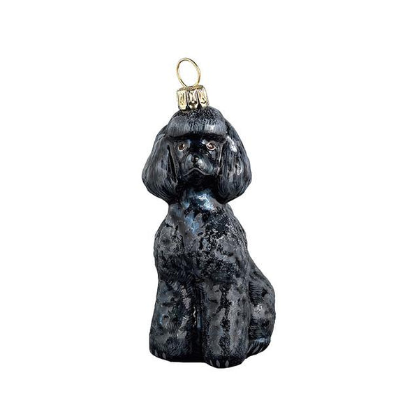 Toy Poodle Christmas Ornament in Black