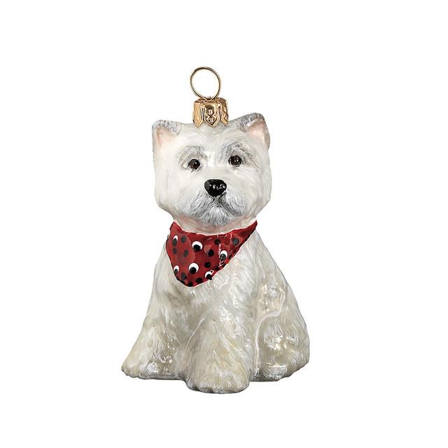 Westie Puppy Ornament with Bandana