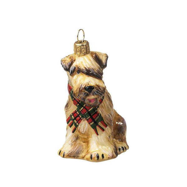 Soft Coated Wheaten Ornament with Scarf