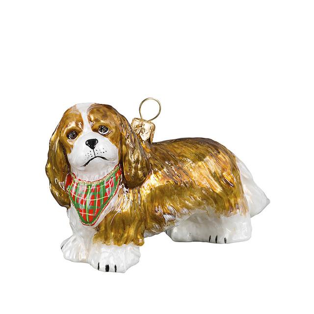 Cavalier King Ornament with Tartan Bandana Blenheim from Joy To the World.