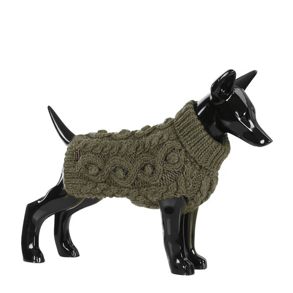Luxury wool blend dog sweater by Paikka. This warm dog coat is a must-have for all puppies.