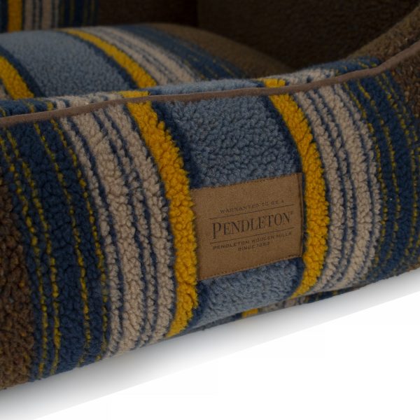 Pendleton bolster dog bed in brown color