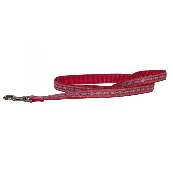 Pendleton dog leash scarlet red river