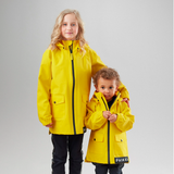 Waterproof matching raincoats for kids and dogs from Paikka