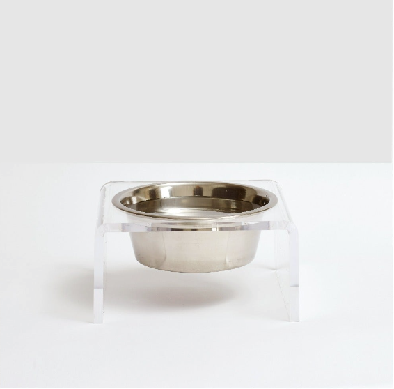 Stainless Steel Elevated Dog Bowl with Stand