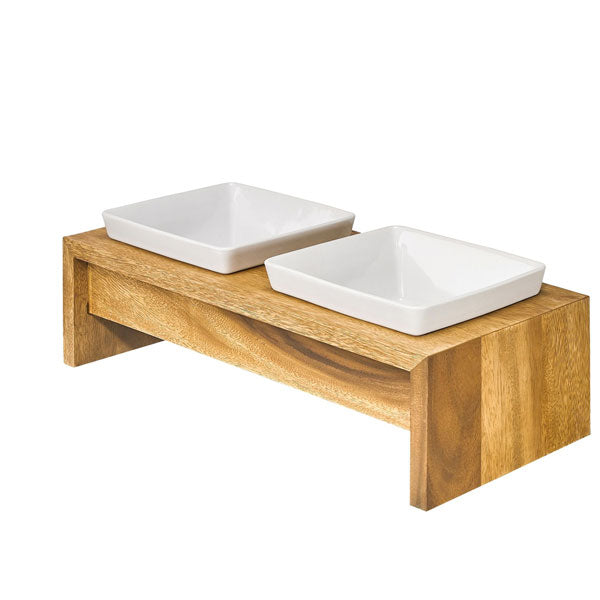 Bowsers Artisan Diner Double Feeder Small Bamboo