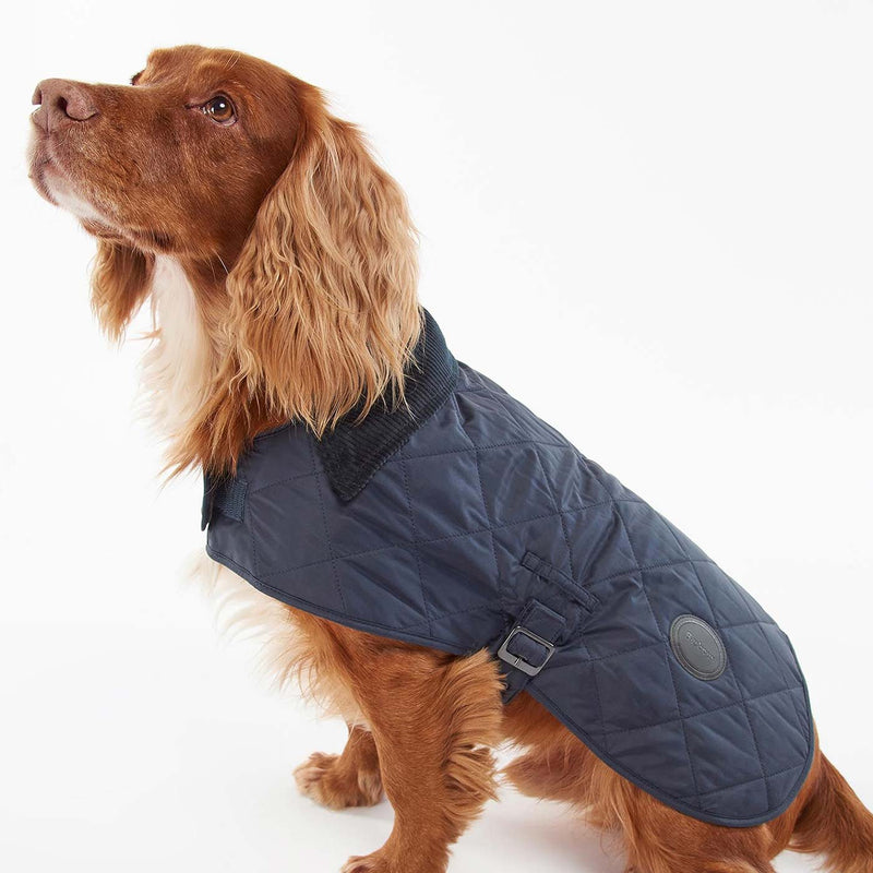 Navy color Barbour brand dog coat