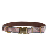 Barbour Dogs best selling tartan dog collar in pink 