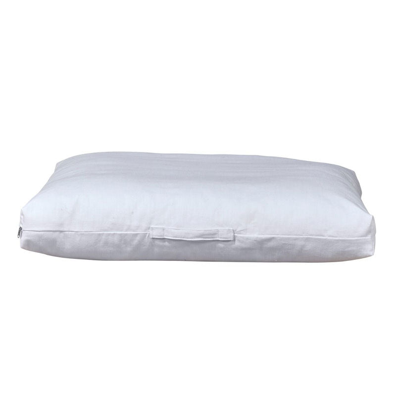 Washed white cotton linen dog cushion for large dogs