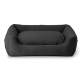 Luxury dog bed from Italian design label 2.8 Designs in dar grey color. Cotton Canvas.